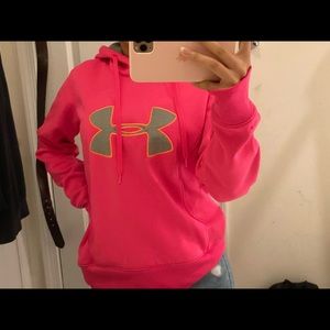 Hot pink under armour hoodie